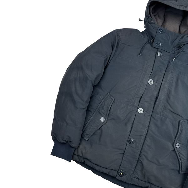 Stone Island Navy Down Filled Micro Reps Jacket - Large