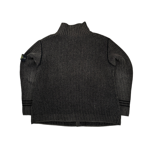 Stone Island Vintage 2003 Thick Knit Button Up Cardigan - XXL