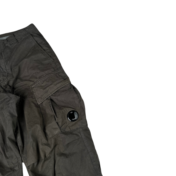 CP Company Charcoal Loose Fit Cargo Trousers - Small