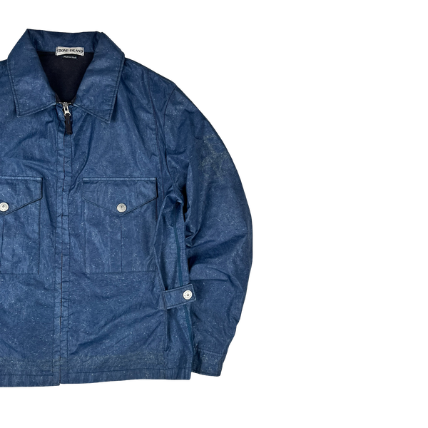 Stone Island 2001 Paul Harvey Laminated Webbing Coach Jacket - Large