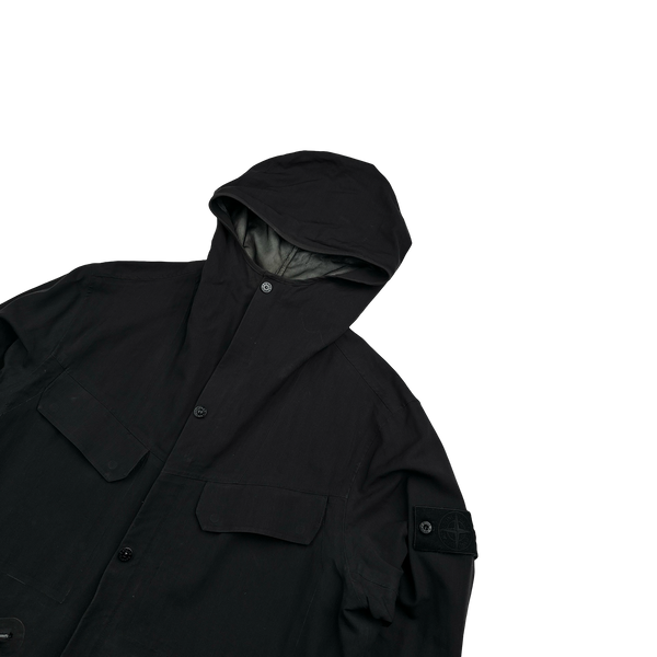 Stone Island 2016 Black Ghost Piece Water Repellent Wool Jacket - XL