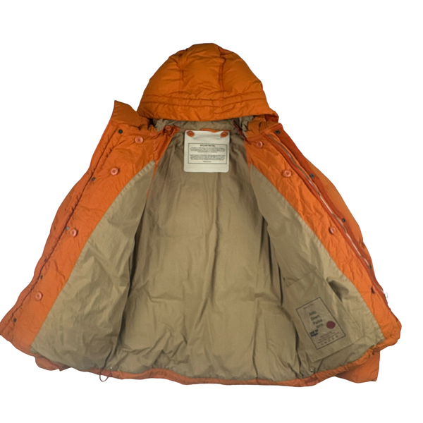 Ten C Orange New Arctic Base Down Puffer Jacket - Large