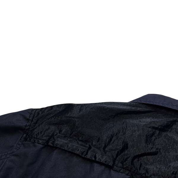 CP Company 50 Fili Tr-P Navy Buttoned Kan D Panel Coach Jacket - Small