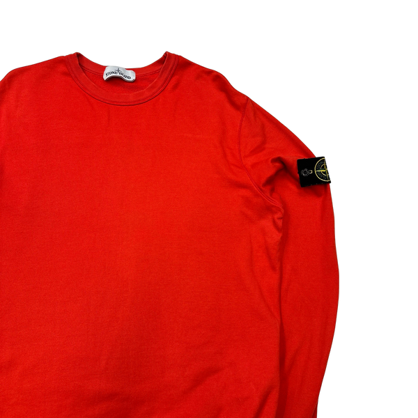 Stone Island 2015 Red Cotton Crewneck Sweatshirt - XL