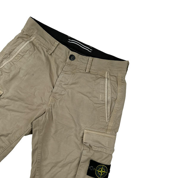 Stone Island 2015 Beige Cotton Cargo Shorts - Small
