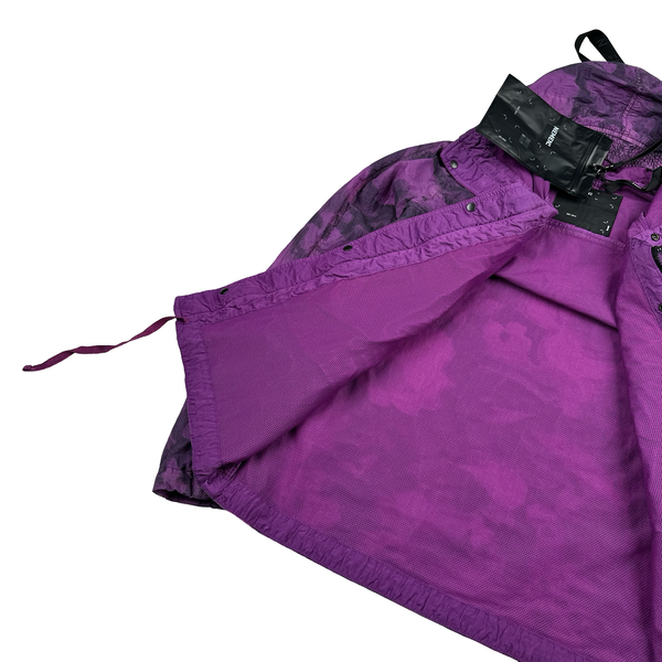 Nemen Purple Print Lightweight Windbreaker Jacket - Medium
