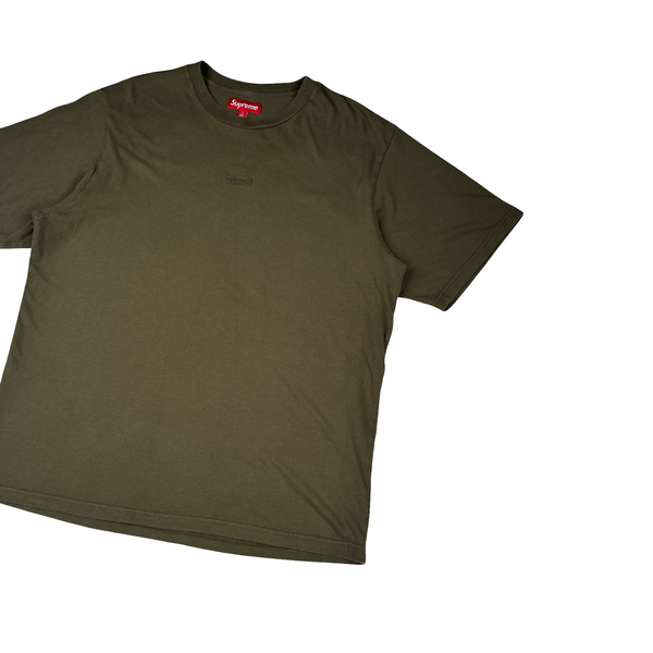 Supreme Khaki Spellout Crewneck T Shirt - Large