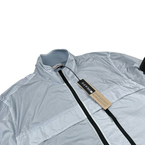 Stone Island 2024 New Season Blue Garment Dyed Crinkle Reps R-NY Jacket - XXL