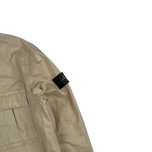 Stone Island 2019 Butter Yellow Brushed Cotton Overshirt - Large
