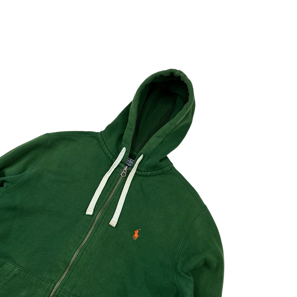 Ralph Lauren Green Thick Cotton Zipped Hoodie - Medium