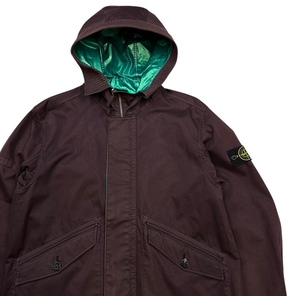 Stone Island Reversible Green Spaceman Raso Gommato Jacket