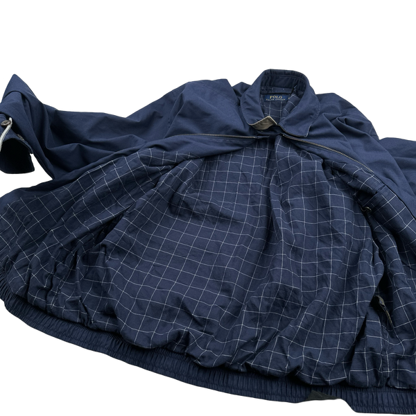 Ralph Lauren Navy Cotton Lined Harrington Jacket - XL