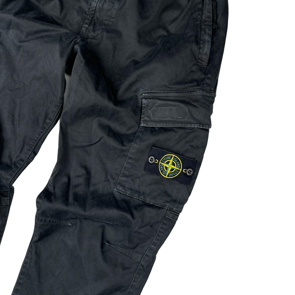 Stone Island 2021 RE T Black Cargo Trousers - Large