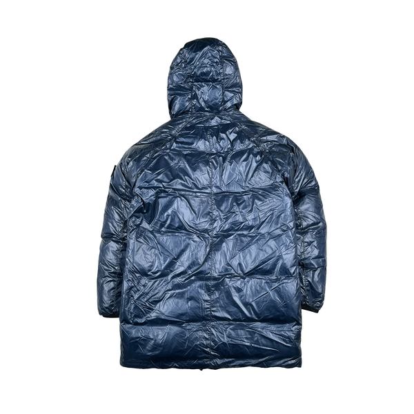 Stone Island 2018 Blue Pertex Quantum Y Down Long Puffer - Medium