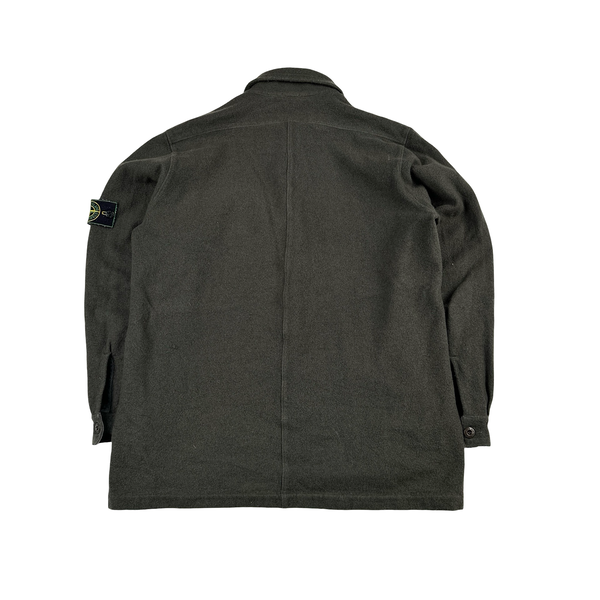 Stone Island Vintage Grey 1998 Wool Overshirt - Medium