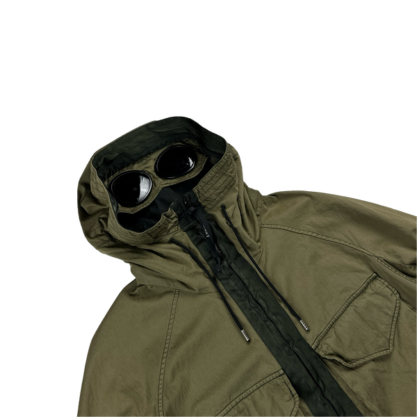 CP Company Green Raso-CP Zipped Goggle Jacket - XL