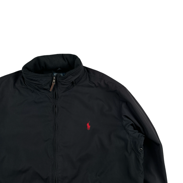 Ralph Lauren Black Cotton Fleece Lined Jacket - XL