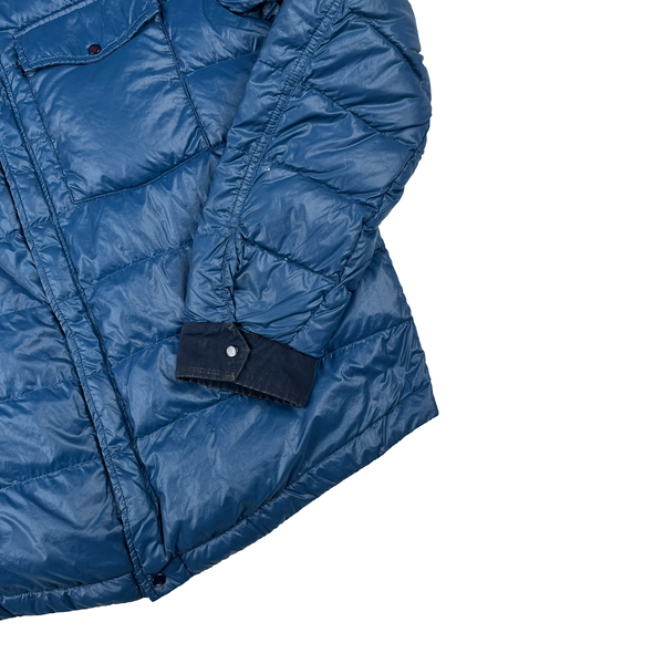 CP Company Blue DD Shell Collar Puffer Jacket - XXL