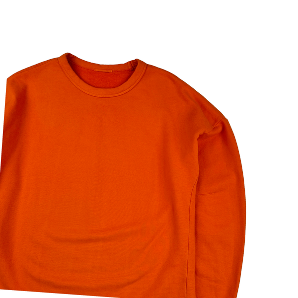 Ten C Orange Cotton Crewneck Jumper - Large