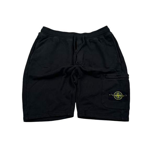 Stone Island 2022 Black Cotton Shorts - Medium