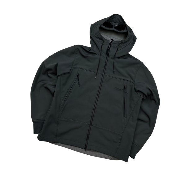 CP Company Grey Soft Shell R Fleece Lined Goggle Jacket - XXL