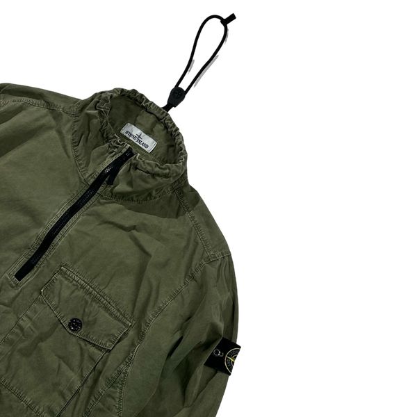 Stone Island 2020 Khaki Green Cotton Smock Pullover - Small