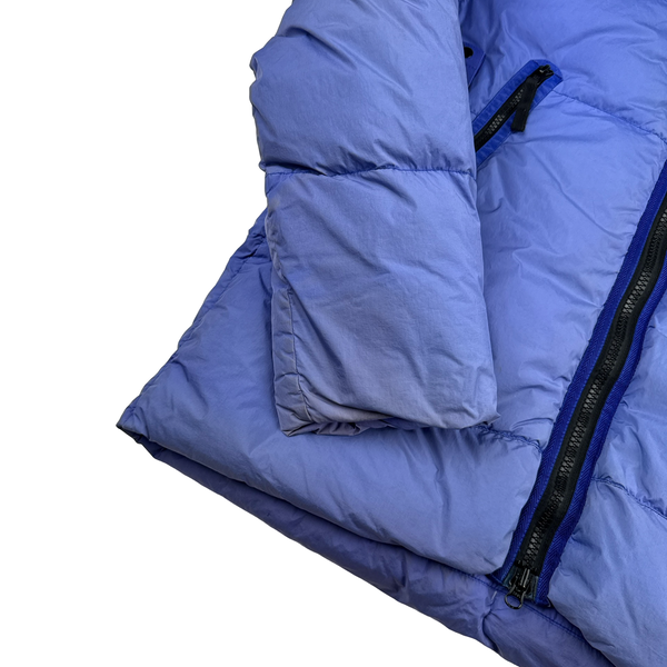Stone Island 2021 Blue Crinkle NY Down Puffer Jacket - Large