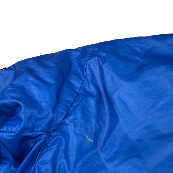 Stone Island 2007 Blue Down Mesh Badge Puffer Jacket - Medium