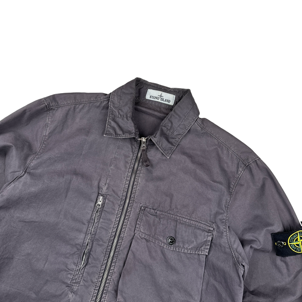 Stone Island 2019 Lilac Cotton Overshirt - Large