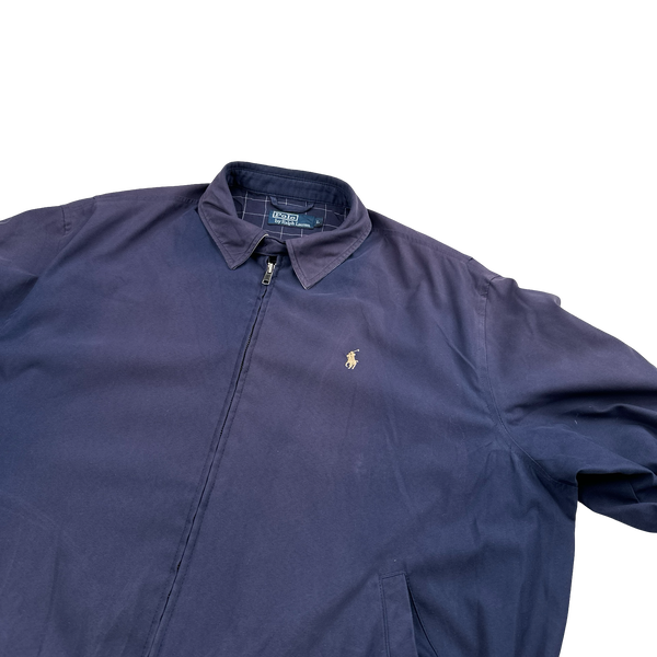 Ralph Lauren Navy Harrington Zipped Jacket - Large