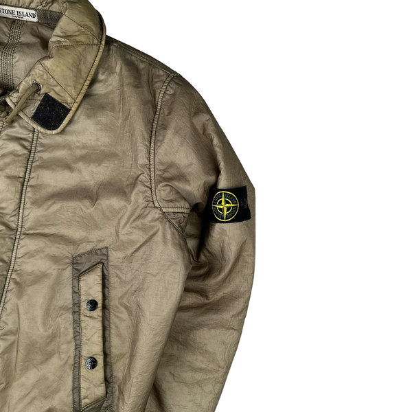 Stone Island 2007 Beige Nylon Zipped Bomber Jacket - XL