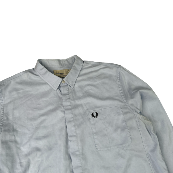 Fred Perry Bradley Wiggins Blue Buttoned Shirt - Large