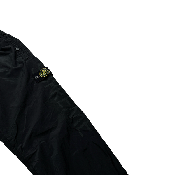 Stone Island x Supreme Black Nylon Metal Trousers - Medium