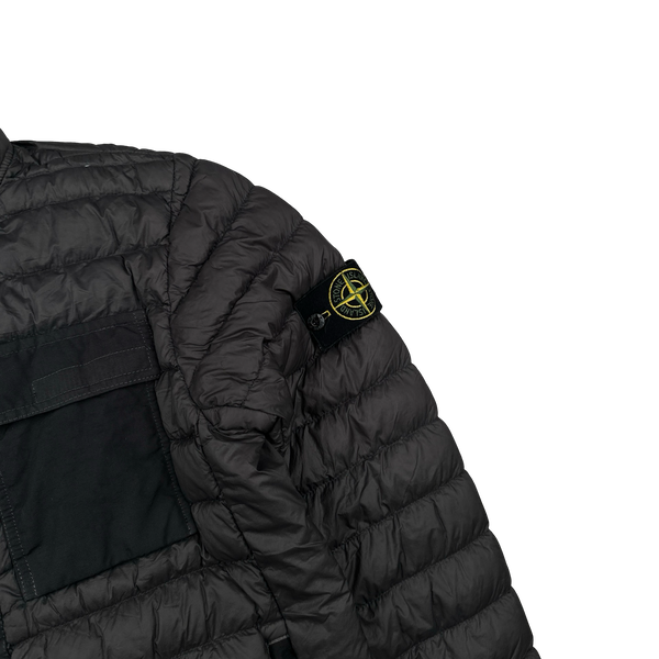 Stone Island 2018 Charcoal Micro Yarn Down Puffer Overshirt - Medium