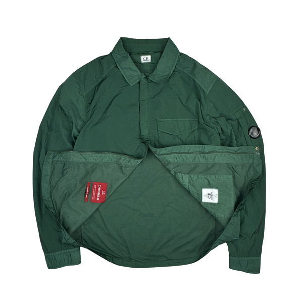 CP Company Chrome R Pine Green Zipped Overshirt - XXL