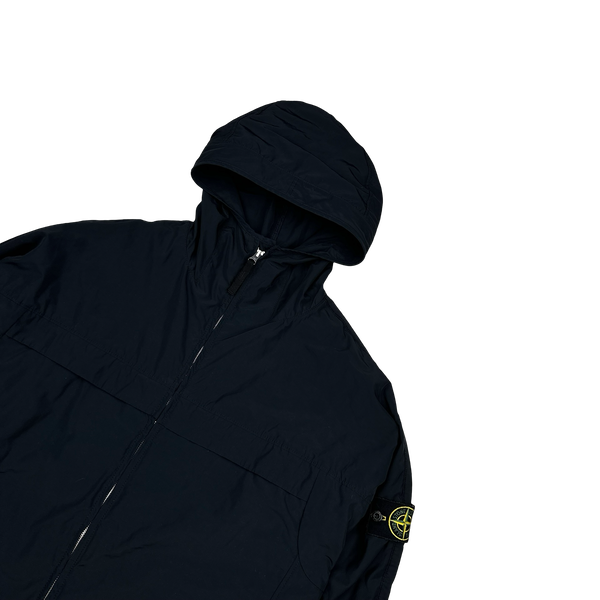 Stone Island 2020 Micro Reps Black Rain Jacket - Large