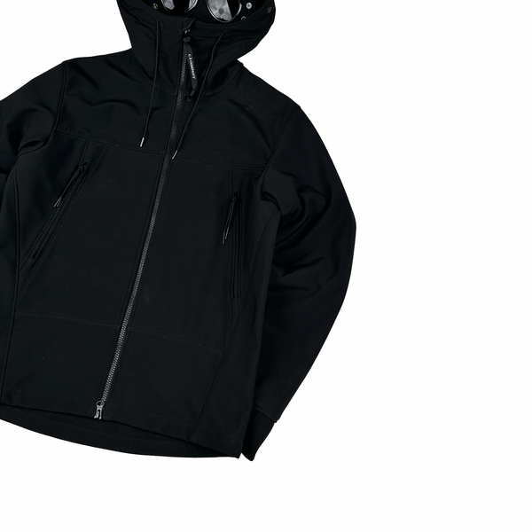 CP Company Black Soft Shell R Goggle Jacket - Small