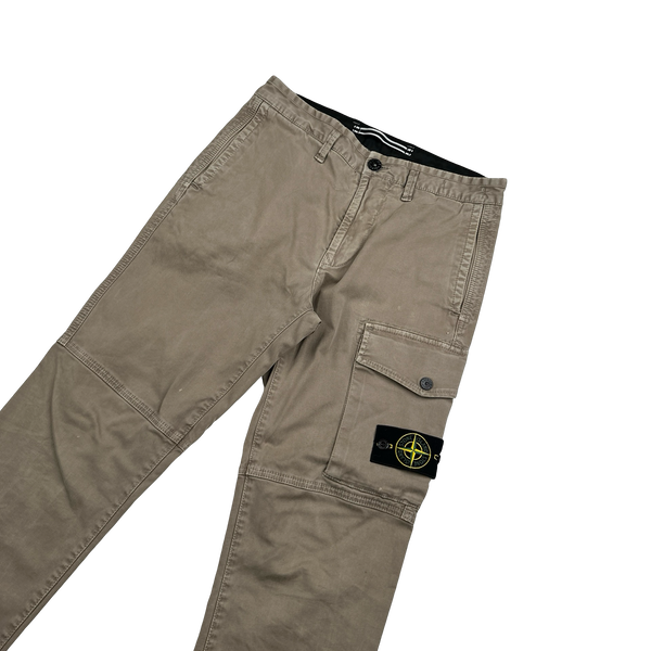 Stone Island 2020 Slim Fit Brown Cargo Trousers - 29"