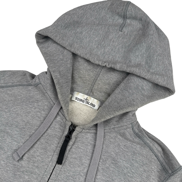 Stone Island 2019 Grey Zipped Cotton Hoodie - Small