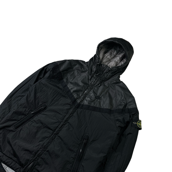 Stone Island x Nike Black Mussola Gommata Nylon Metal Jacket - Large