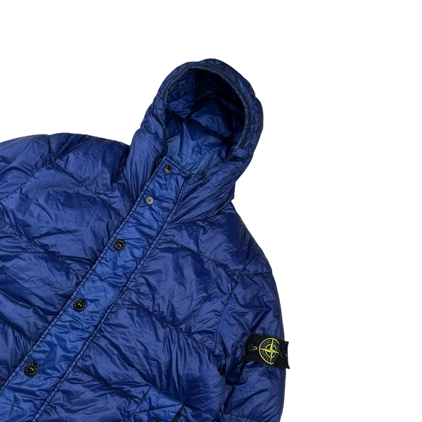 Stone Island 2012 Blue Garment Dyed Puffer Jacket - Medium
