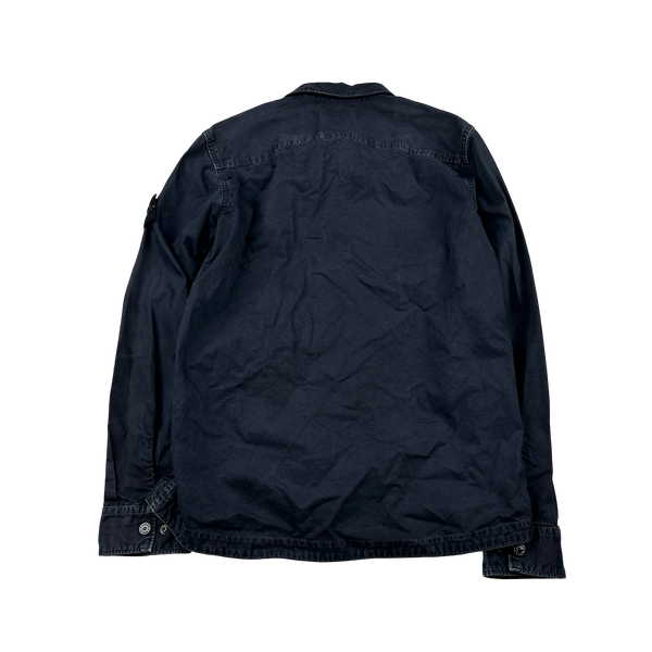 Stone Island 2015 Navy Thick Cotton Overshirt - Medium