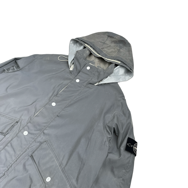 Stone Island 2011 Rare Archive Silver Reflective Jacket - Large