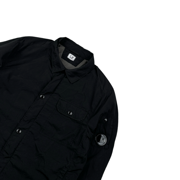 CP Company Black Lens Viewer Chrome Buttoned Overshirt - Medium