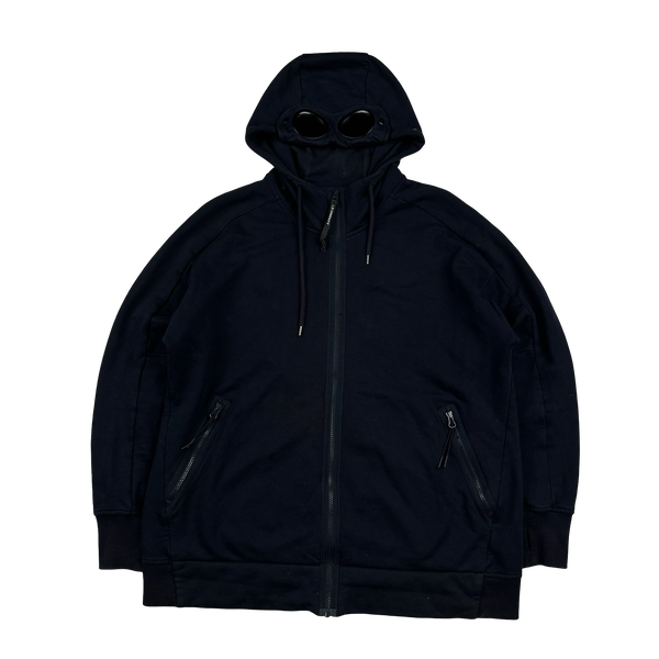 CP Company Navy Cotton Goggle Hoodie - XXL