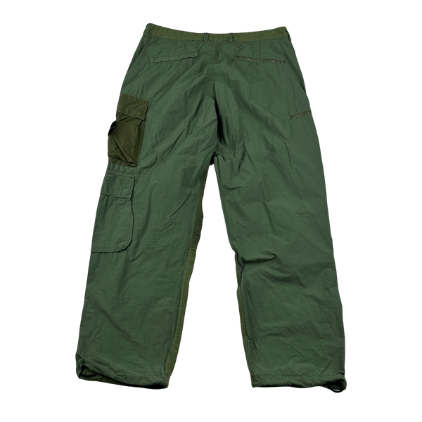 Stone Island 2023 Loose Fit Cargos Green Twill TC Trousers - 38"
