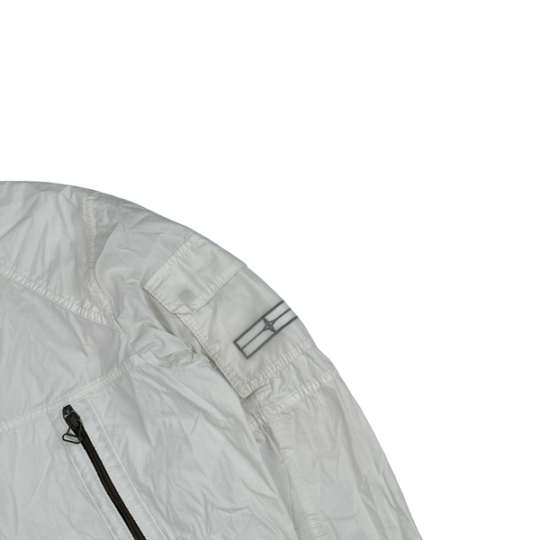 Stone Island 2009 Denims White Cotton Mesh Pocket Emblem Lightweight Jacket - Large