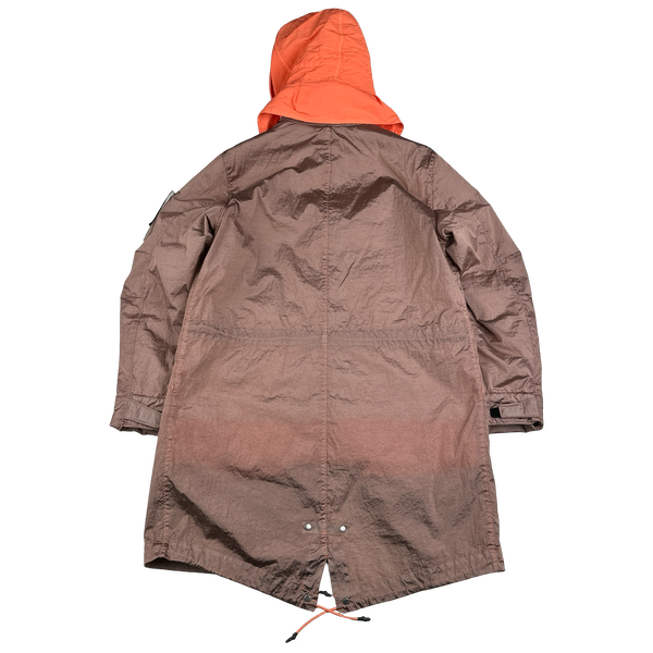 Stone Island 2022 Pink/Orange Nylon Metal Watro Primaloft Parka - Small