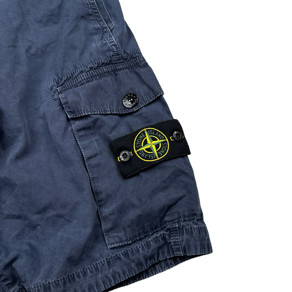 Stone Island 2017 Navy Cotton Cargo Shorts - 31"