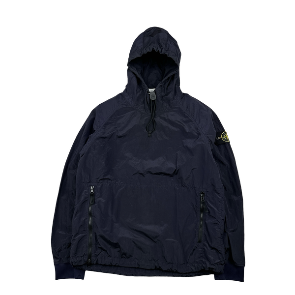 Stone Island 2018 Navy Nylon Metal Hooded Smock - Medium